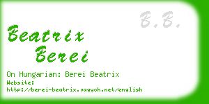 beatrix berei business card